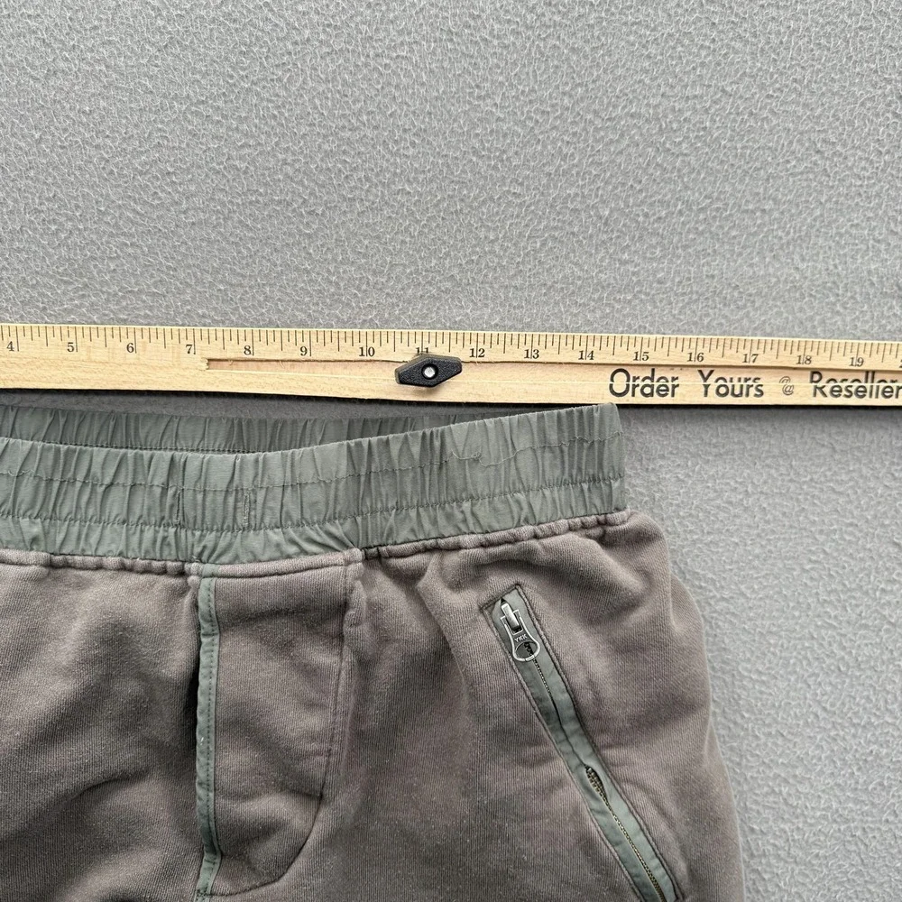 Kith Sweatpants Mens Medium Brown Fleece Joggers Zip Pockets Elastic Logo Cuffed